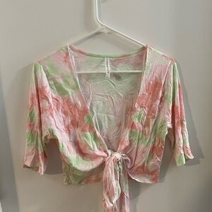 Fabletics Laila Wrap Top Size Large NWOT